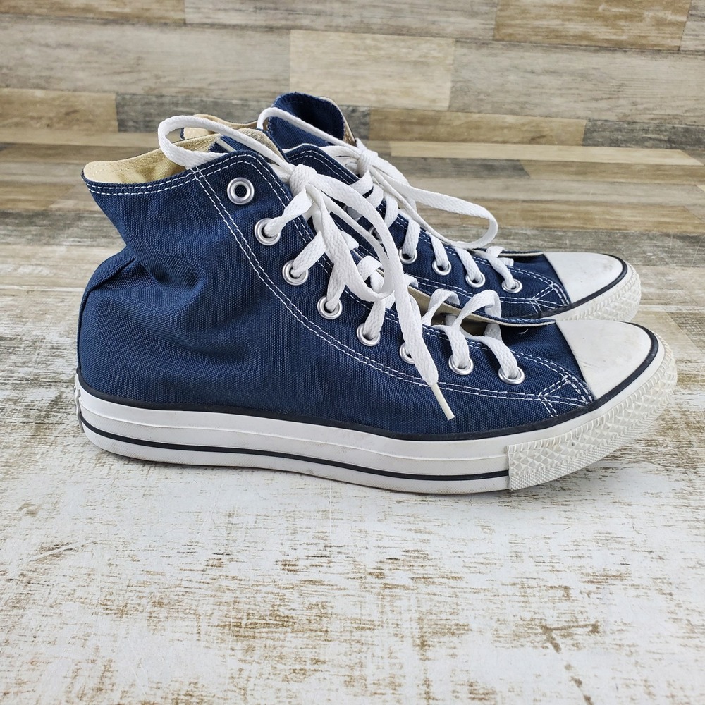 Converse Chuck Taylor All Star Mens Shoes Sz 8 Dark Blue Lace-Up Sneakers
